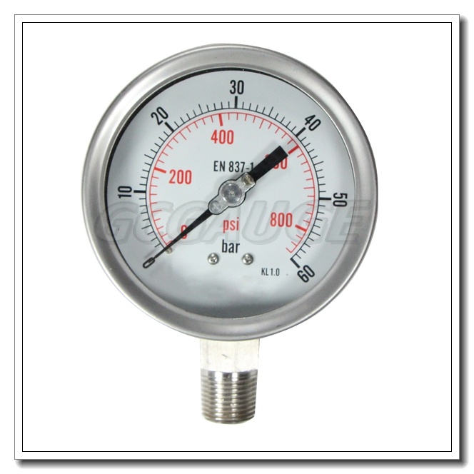 China Manufacturers Suppliers All Stainless Steel Liquid Filled Pressure Gauge
