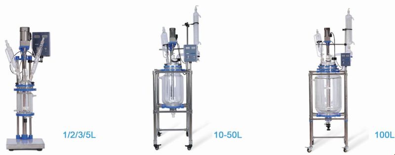 Biobase Double Layer Lab Polymerization Glass Reactor for Lab
