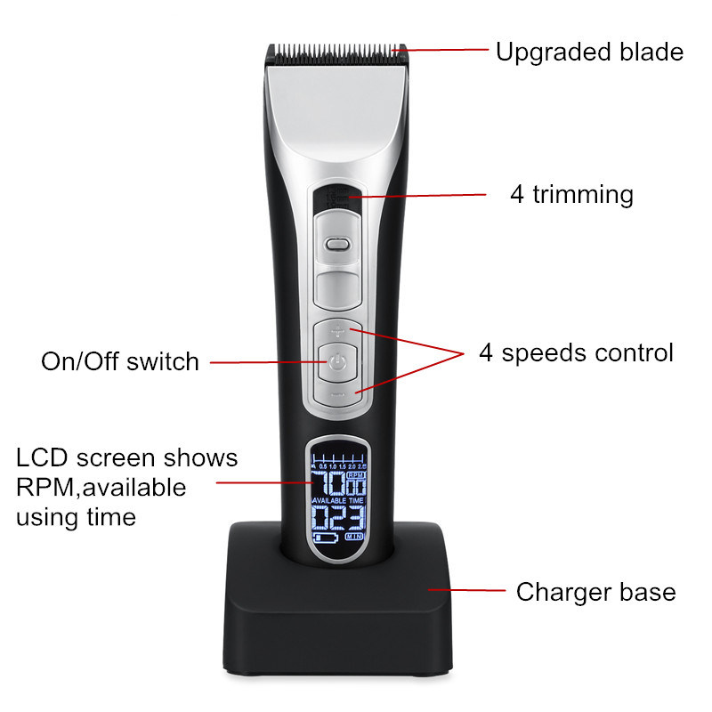 High Rating Professional Detachable Titanium Blade Rechargeable Hair Clipper