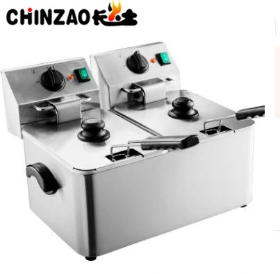 Dual Tank 4 L +4 L Electric Fryer Using for Home or Restaurant
