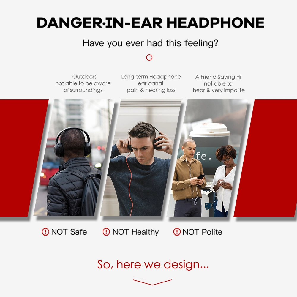 Bone Conduction Headsets with 230mAh Battery Capacity 20--20kHz Frequency Range
