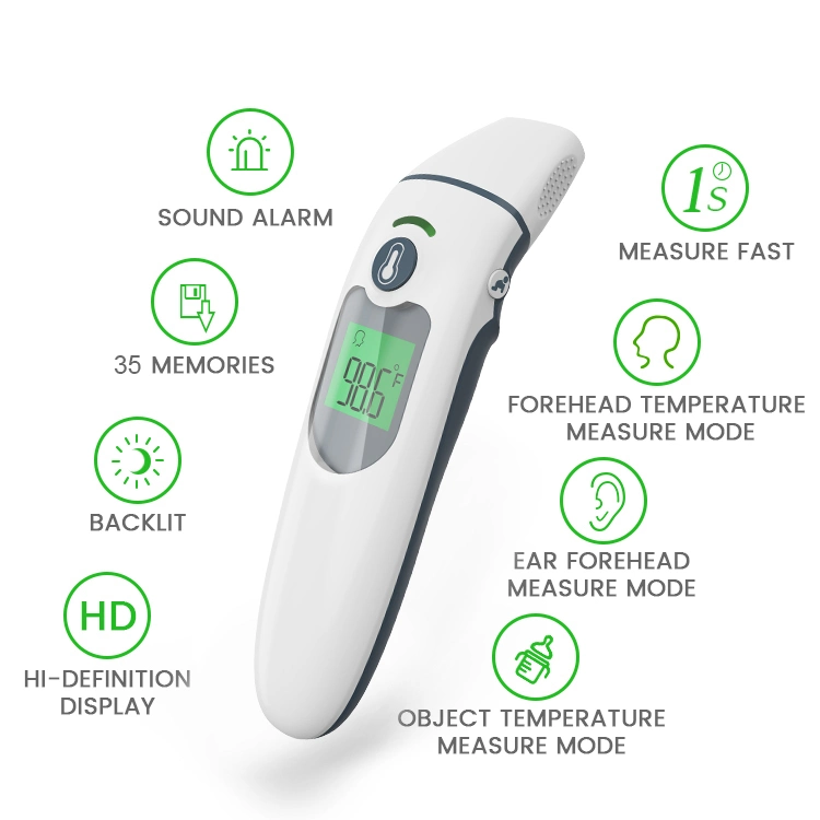 Durable Infrared Ear & Thermomer No Touch Infra Dual Scan Air Non-Contact Forehead Thermometer