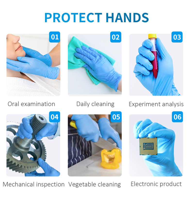 Examination Nitrile Exam Gloves for Industrial Work