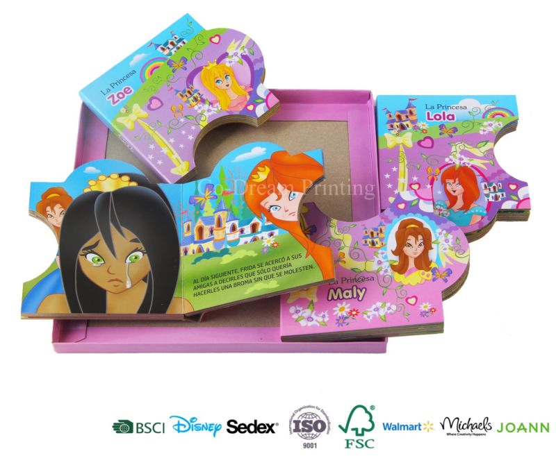 Customized Children Princess Story Board Book Printing