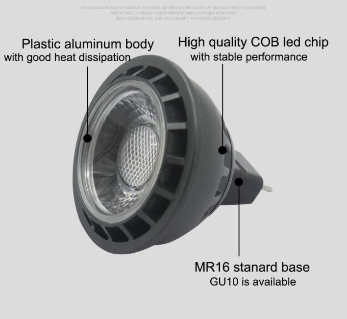 4W 5W Gu5.3 LED Spotlight GU10 MR16 E27 LED Spot Lights Lamp Bulb