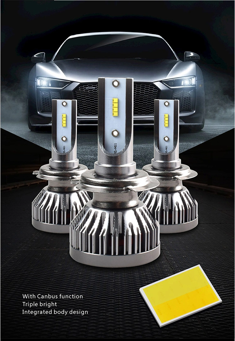 Auto Lighting System Wholesale Price 6500K 6000lm H4 H1 H3 H7 H9 H11 LED Car Headlight