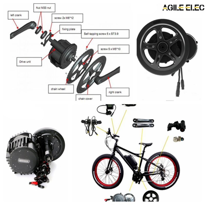 Bafang BBS01 LCD Conversion Kit 250W350W 36V MID Drive Electric Bicycle Parts