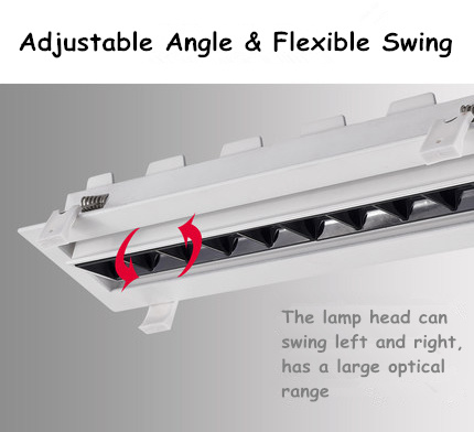 High Performance LED Adjustable Recessed Linear Spotlight