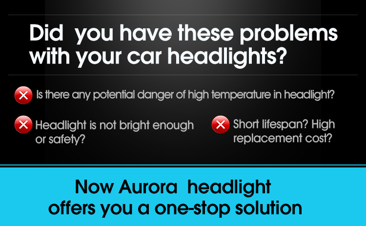 Aurora Emark LED H4 LED LED Auto Light Headlight Bulbs 6500K with Zes Chip