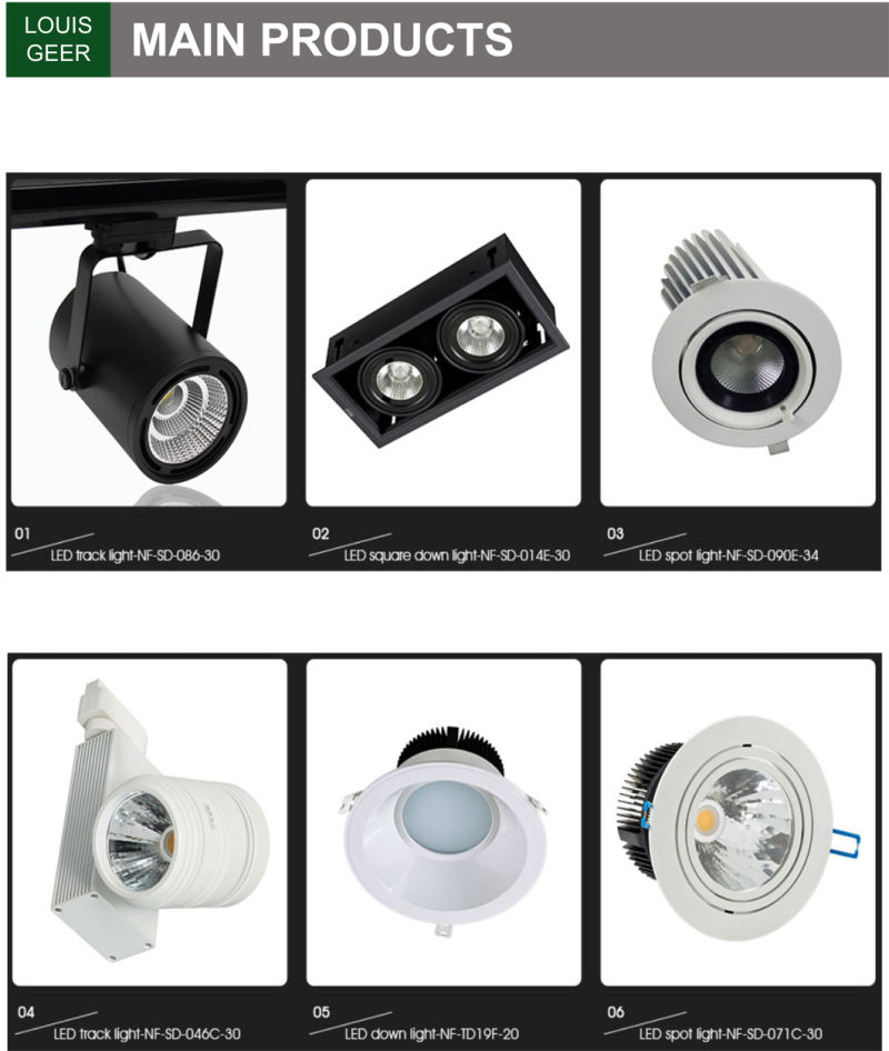 Modern LED Bulb Commerical Shope Chain Store Track Rail Light 25W 30W 40W COB LED Track Spotlight