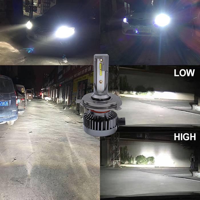Lightech H4 Car LED Headlight with Auto HID Lamp for Automobile