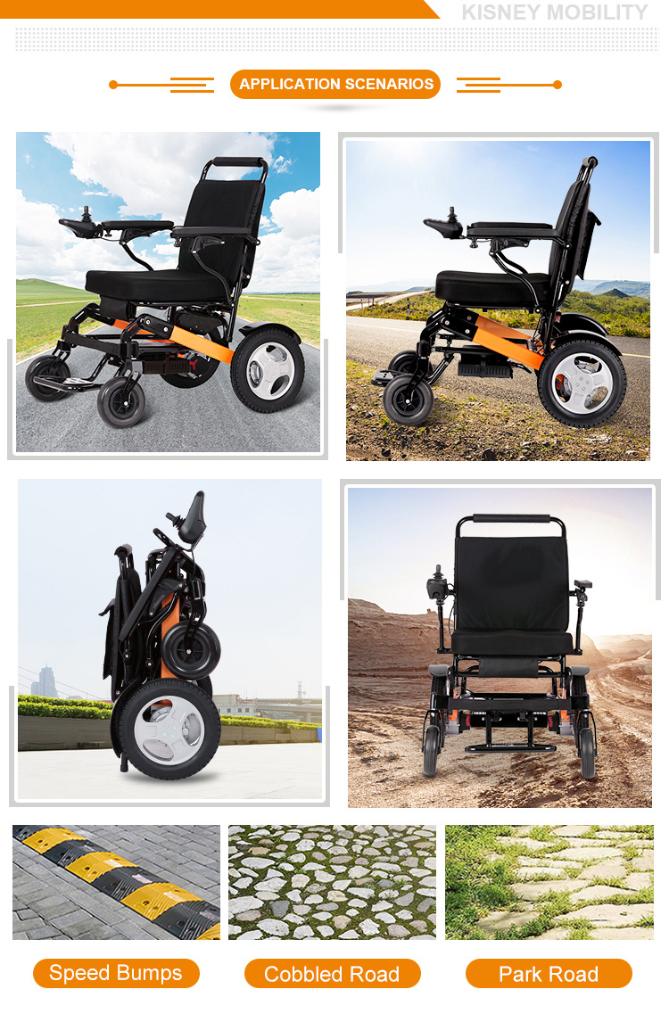 Deluxe Foldable Power Compact Mobility Lightweight Wheelchair for Electric