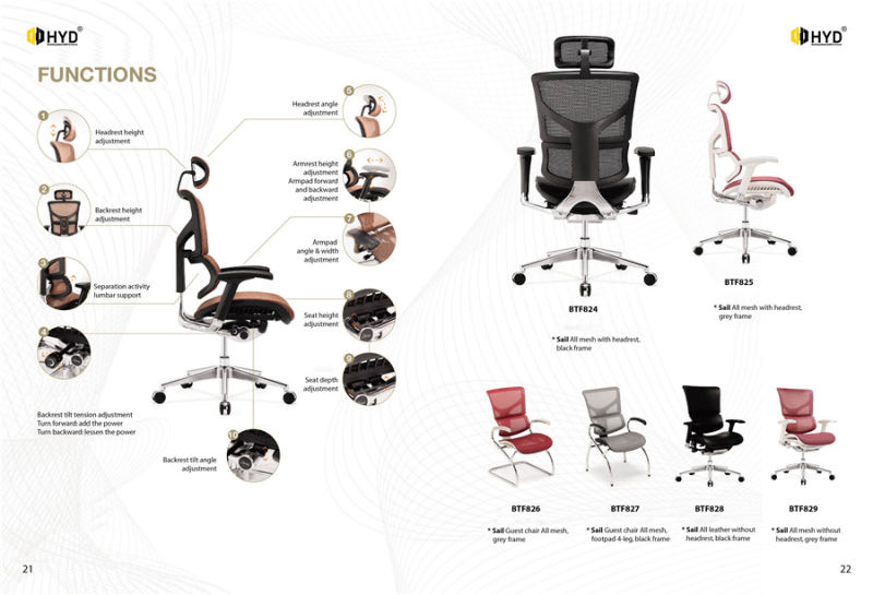 Ergonomic Office Mesh Chair with Fixed Lumbar Support