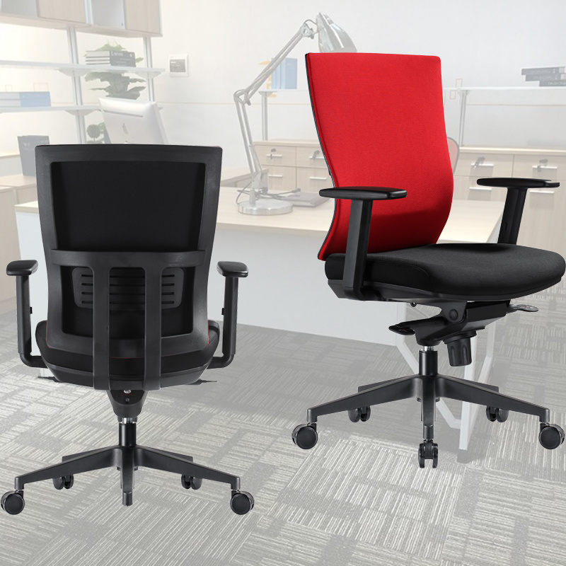 Black Swivel Waiting Room Visitors Adjustable Modern Mesh Office Chair