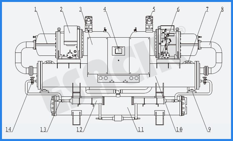 Water Cooled Chillers for Cooling Office Apartment Air Cooled Chiller