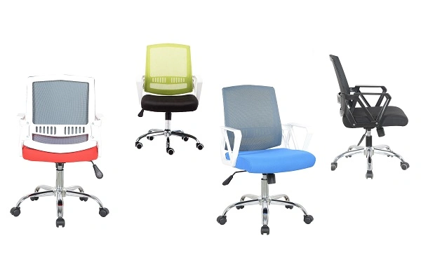 White Cheap Modern Executive Swivel Ergonomic Desk Office Mesh Chair