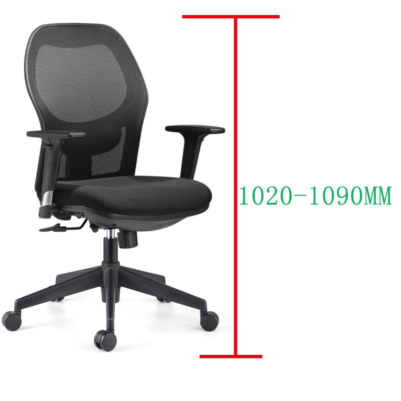 Good Quality Black Swivel Rocking Staff Computer Mesh Fabric Office Chair