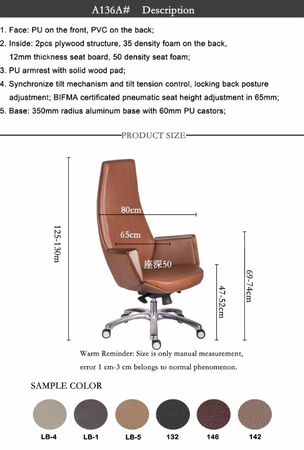 Newest Office Furniture Luxury Leather Boss/Executive Chair in 2020