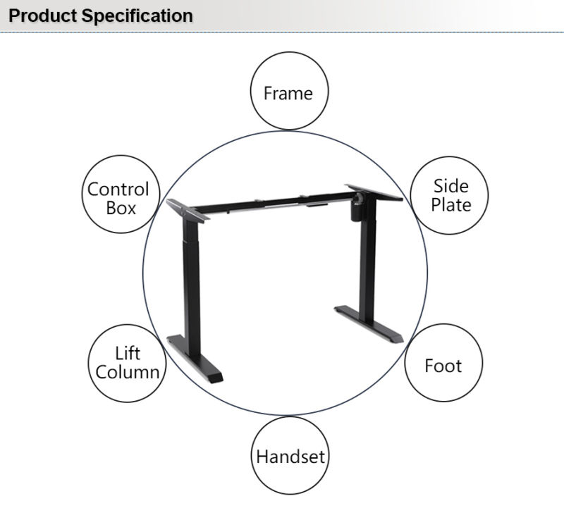 Ergonomic Sit Stand Height Adjustable Electric Standing up Office Desk
