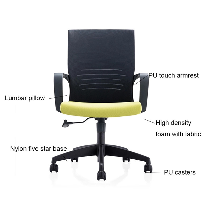 Ergonomic Staff Swivel Office Chair Working Comfortable Mesh Office Chair