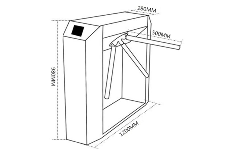 CE Approved Luxury Bi Directional Tripod Barrier Turnstile Gate