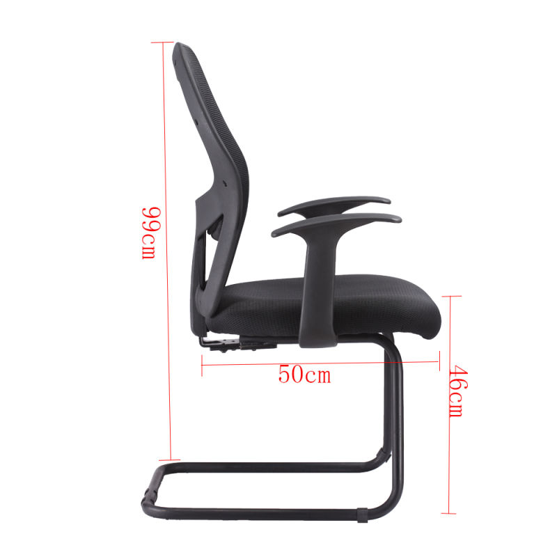 Simple Design Metal Bow Leg Mesh Back Office Computer Chair