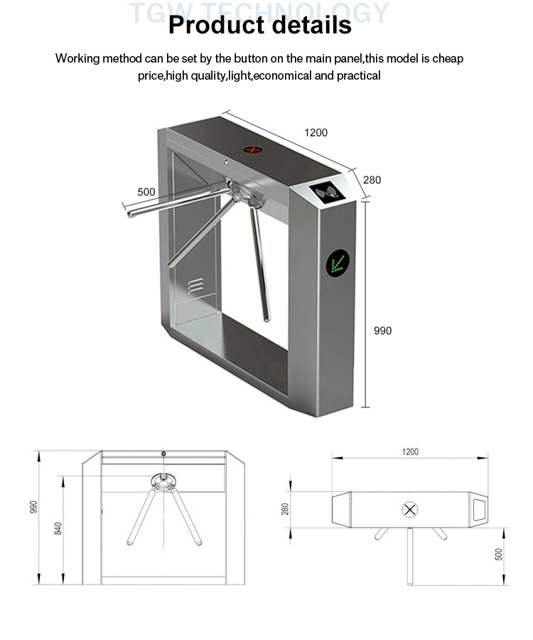 Shenzhen Bridge Manual Turnstile Bidirectional Tripod Turnstile