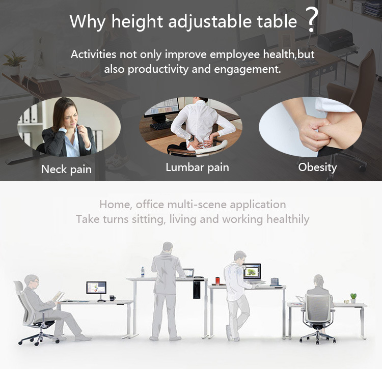 Newest Office Desk Modern Standing Desk Electric Height Adjustable Desk