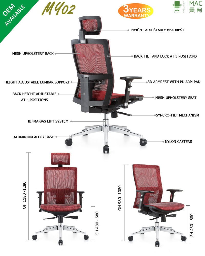 Popular Ergonomic Office Chair with Adjustable Seat and Back