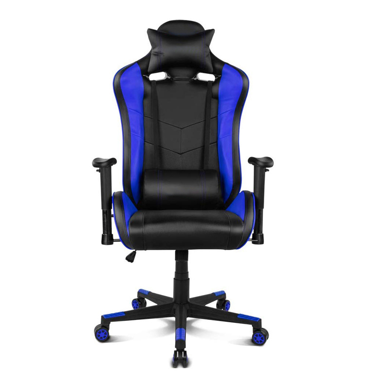 (ROJO-BU) Modern Blue PC Game Chair Office Computer Gaming Chair for Gamer