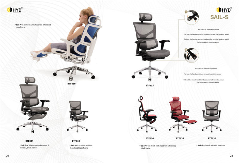 Ergonomic Office Mesh Chair with Fixed Lumbar Support