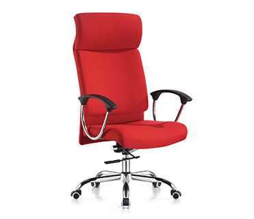 Ergonomic High Back Fabric Red Swivel Office Chair