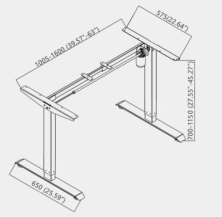 Electric Raising Office Desk Ergonomic Adjustable Office Desk