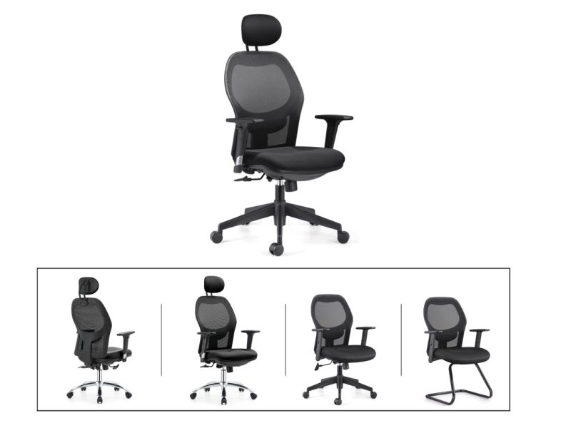 Ergonomic Kneeling Executive Swivel Office Mesh Chair with Headrest