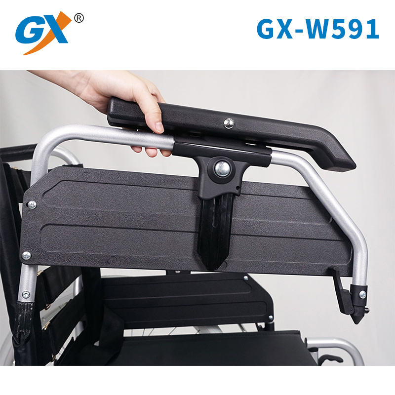 Deluxe Aluminum Wheelchair with Breathable and Comfortable Cushion