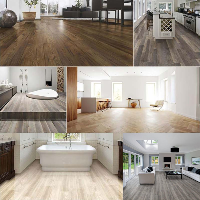 Waterproof Fireproof Antislip Luxurious Wooden Design PVC Vinyl Floor