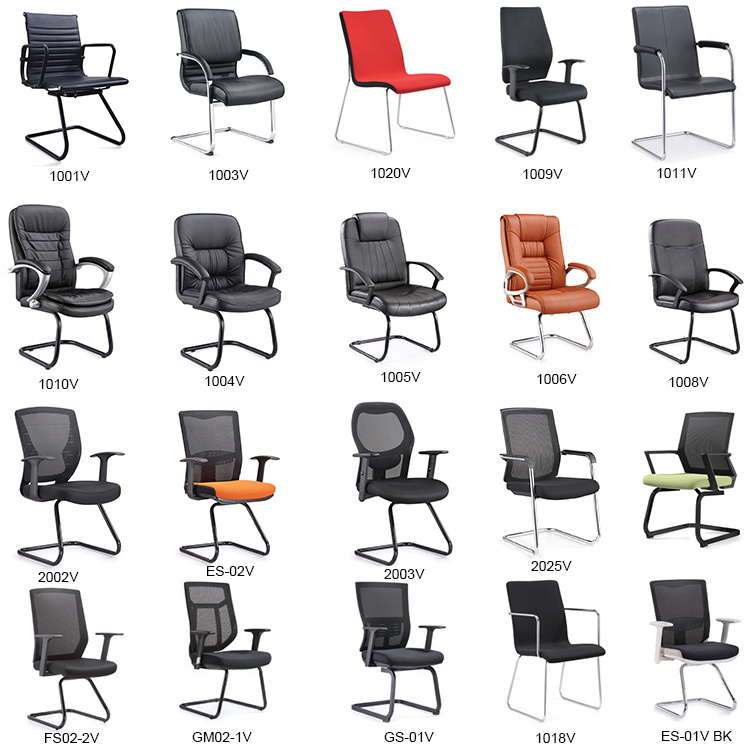 Cheap Price Strong Visitor Mesh Chrome Metal Office Chairs