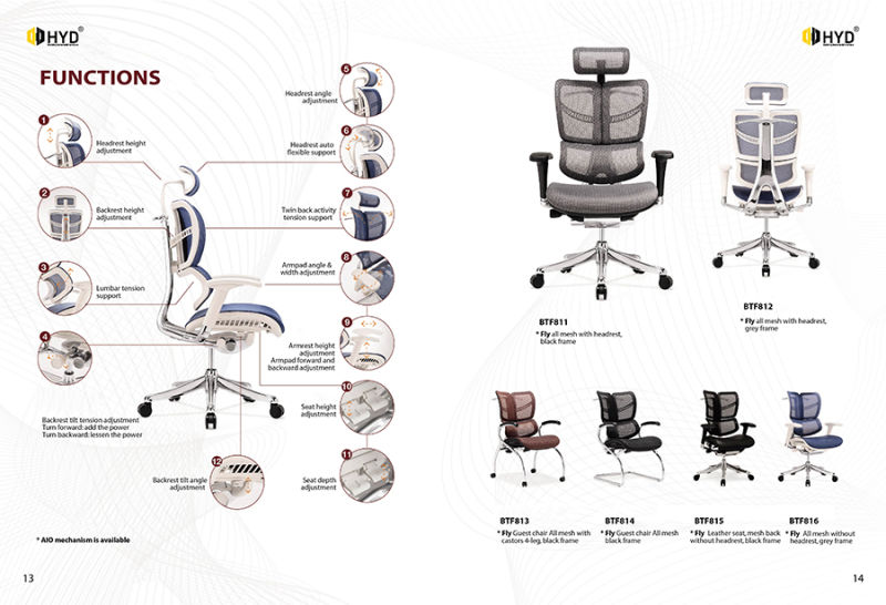 Foshan Multifunctional Mesh Ergonomic Office Furniture Chair