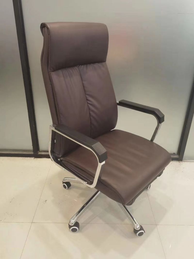 Reclining PU Office Chairs Leather Executive Office Chairs Manager Boss Swivel Office Chairs