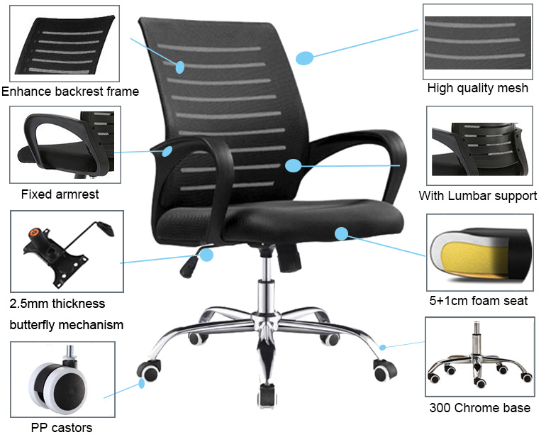 Oneray Mall Mesh Office Chair Staff Specific Mesh Office Chair