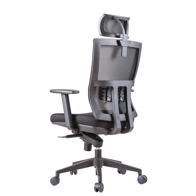 Lumbar Supported High Back Mesh Office Chair with Adjustable Headrest
