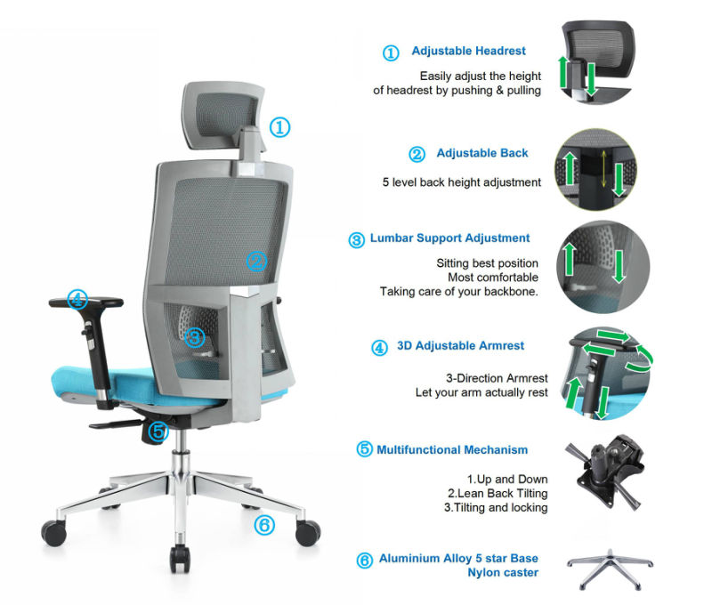 High Back Ergonomic Executive Mesh Office Swivel Chair