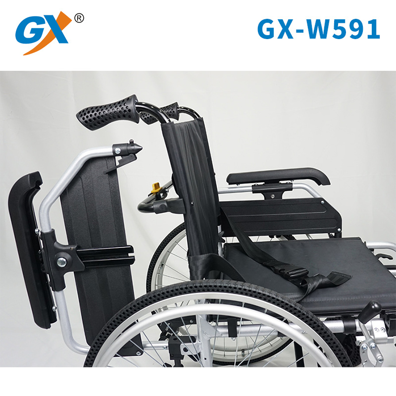 Deluxe Aluminum Wheelchair with Breathable and Comfortable Cushion