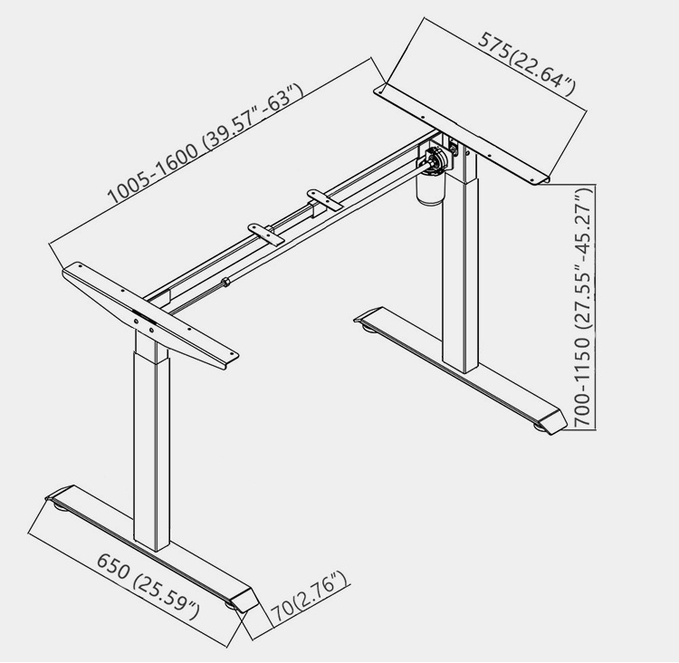 Ergonomic Stand up Standing Desk Frame Hot Sale Products