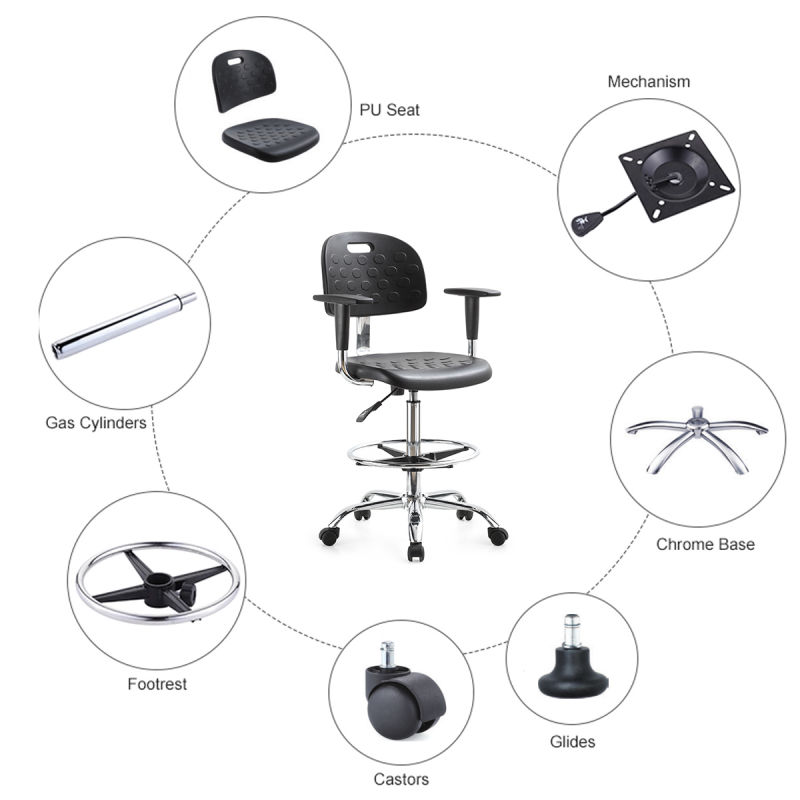 Classic Product PU ESD Laboratory Office Furniture Lab Chair