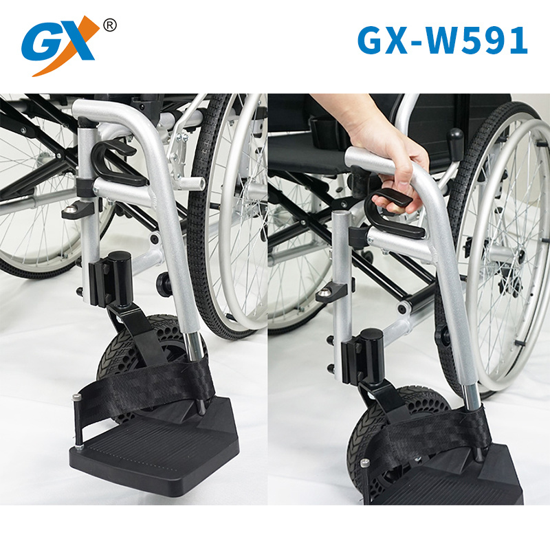 Deluxe Aluminum Wheelchair with Breathable and Comfortable Cushion