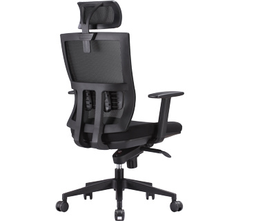 Comfortable Ergonomic Swivel Executive Black Mesh Office Chair with Headrest