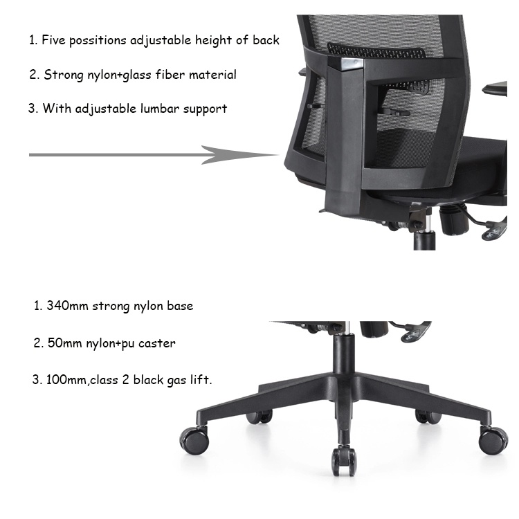 Ergonomic Nylon Back Kneeling Office Mesh Chair
