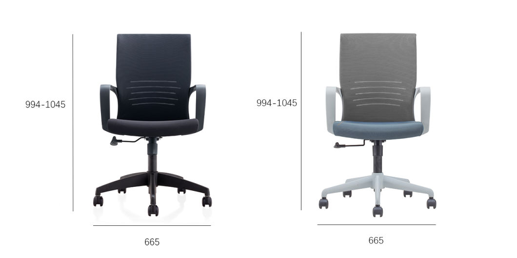 Wholesale Furniture Modern Office Mesh Chair Ergonomics Swivel Staff Chair for Office Building, School, Hospital, Gray