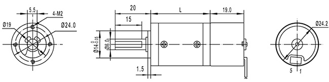 24mm 12V brushless DC motor for lumbar support